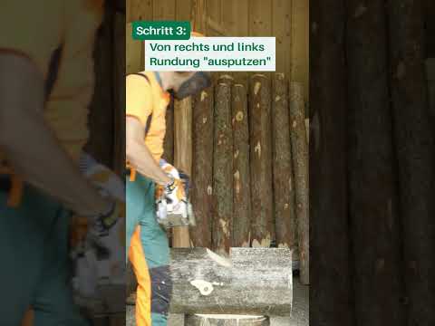 Motorsäge: Rundungen richtig schneiden – DIY Holzbau Tipps vom Forstwirtschaftsmeister