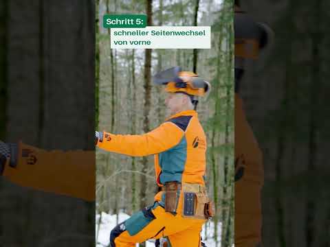 Unterhosenschnitt erklärt 👷‍♂️🌲 Die Fälltechnik für dünne & geneigte Bäume