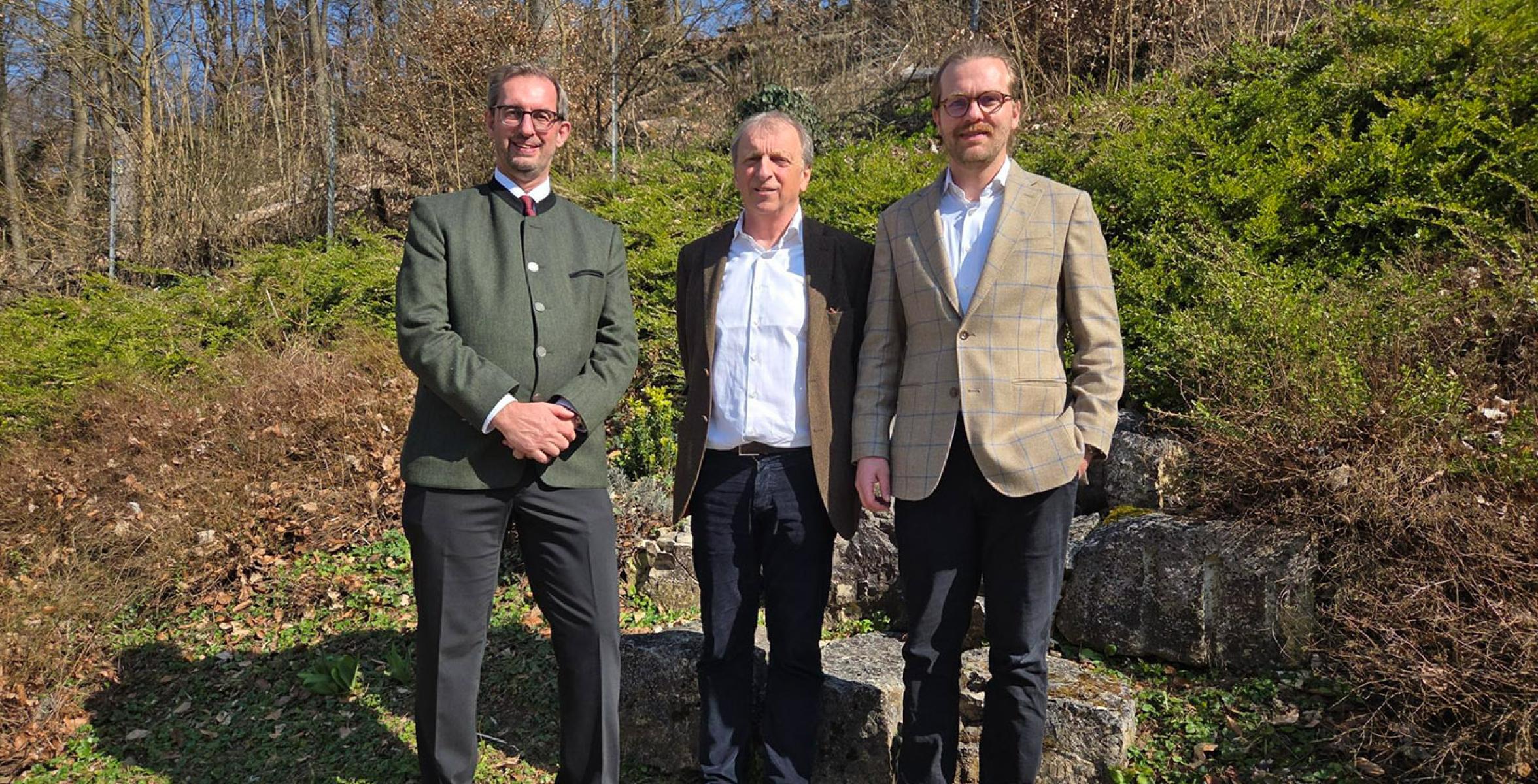 Manfred Kröninger zusammen mit Rudolf Habereder und Jan-Otto Hake (v.l., Foto: Daniel Meyer)