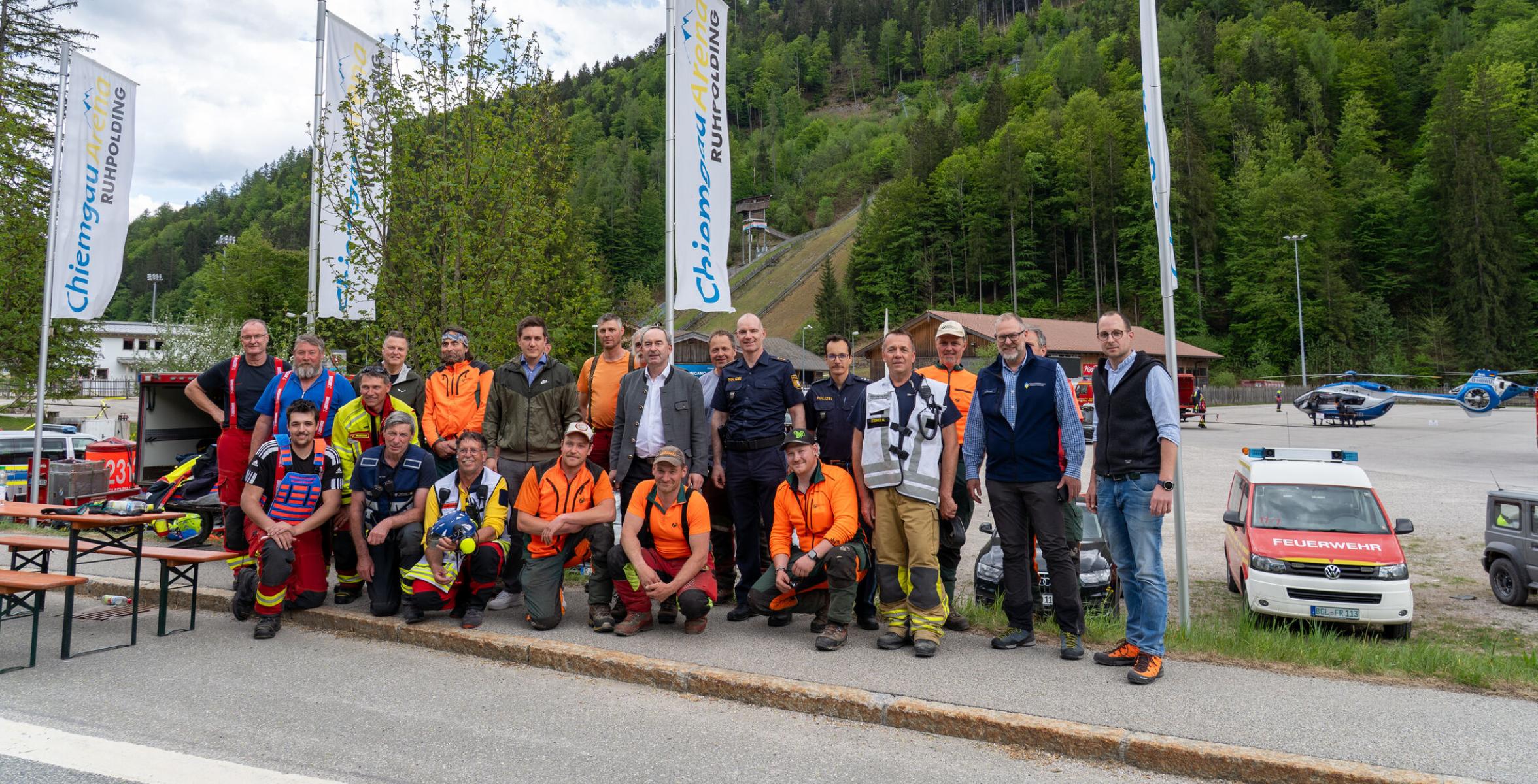Helfer vom Waldbrand Ruhpolding
